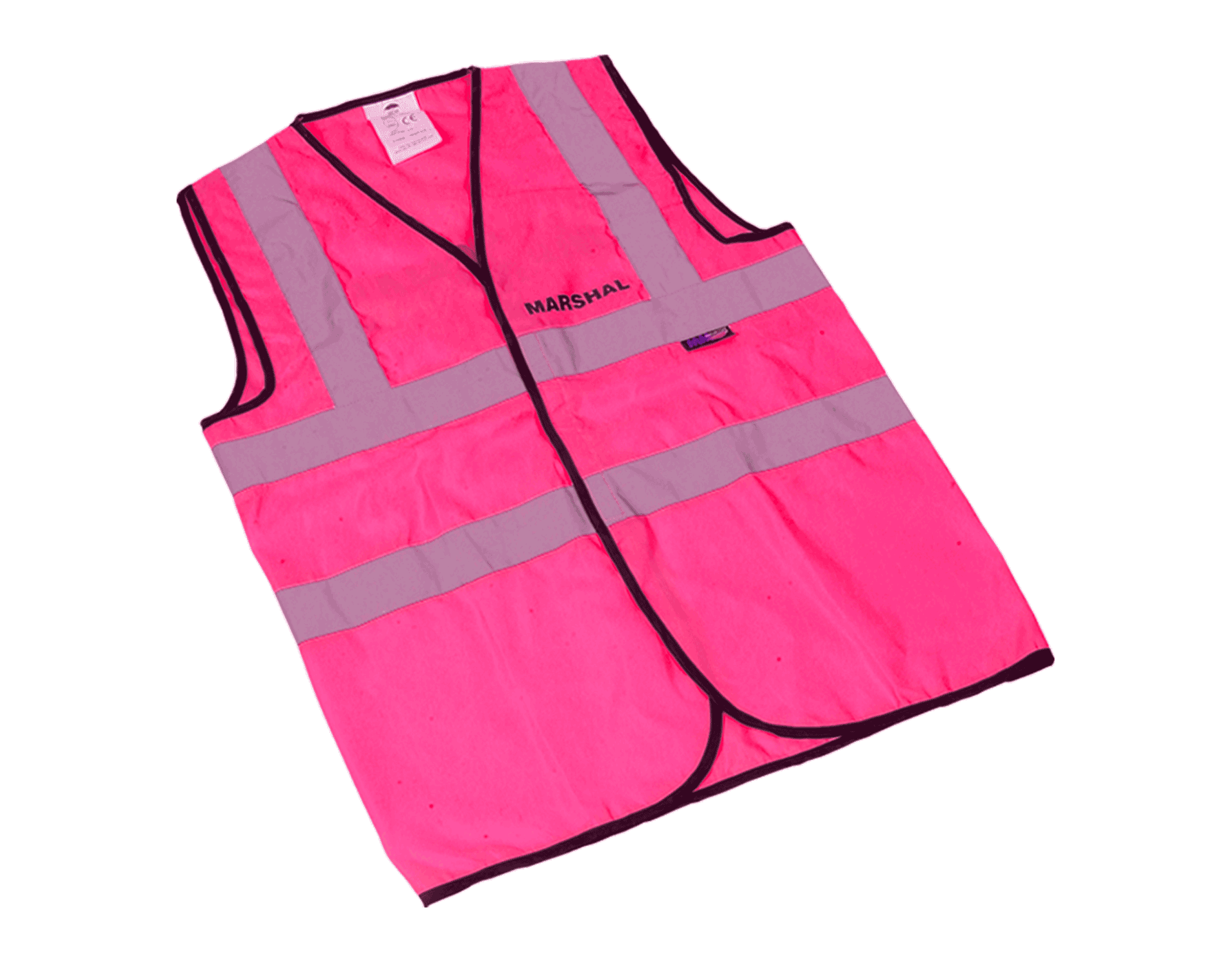 Pink Reflective 'MARSHAL' HiVis Waistcoats Large Running Imp